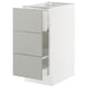 SEKTION / MAXIMERA Base cab f recycling/3 fronts, white/Havstorp light gray, 15x24x30 "