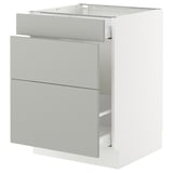 SEKTION / MAXIMERA Base cab f recycling/3 fronts, white/Havstorp light gray, 24x24x30 "