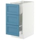 SEKTION / MAXIMERA Base cab f recycling/3 fronts, white/Lerhyttan blue, 15x24x30 "