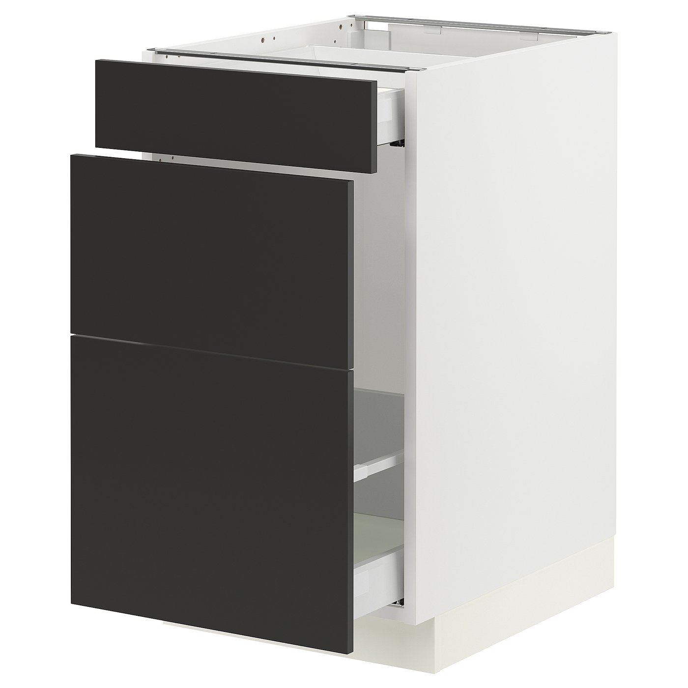 SEKTION / MAXIMERA base cab f recycling/3 fronts, white/Nickebo