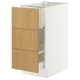 SEKTION / MAXIMERA Base cab f recycling/3 fronts, white/Sinarp oak veneer, 15x24x30 "