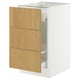 SEKTION / MAXIMERA Base cab f recycling/3 fronts, white/Sinarp oak veneer, 18x24x30 "