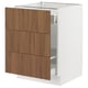 SEKTION / MAXIMERA Base cab f recycling/3 fronts, white/Tistorp brown walnut effect, 24x24x30 "
