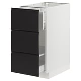 SEKTION / MAXIMERA Base cab f recycling/3 fronts, white/Upplöv matte anthracite, 15x24x30 "