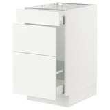 SEKTION / MAXIMERA Base cab f recycling/3 fronts, white/Vallstena white, 18x24x30 "