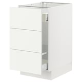 SEKTION / MAXIMERA Base cab f recycling/3 fronts, white/Vallstena white, 18x24x30 "