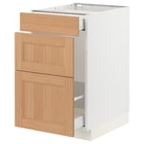 SEKTION / MAXIMERA Base cab f recycling/3 fronts, white/Vedhamn oak, 18x24x30 "
