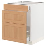 SEKTION / MAXIMERA Base cab f recycling/3 fronts, white/Vedhamn oak, 24x24x30 "