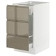 SEKTION / MAXIMERA Base cab f recycling/3 fronts, white/Voxtorp high-gloss dark grey-brown, 18x24x30 "