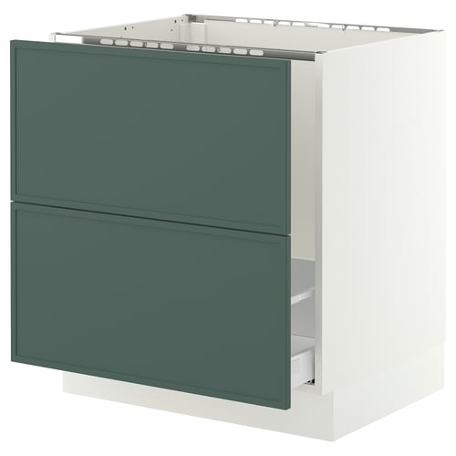 SEKTION / MAXIMERA Base cab f sink/recycling/2 fronts, white/Aspudden dark gray-green, 30x24x30 "
