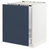 SEKTION / MAXIMERA Base cab f sink/recycling/2 fronts, white Axstad/matte blue, 24x24x30 "