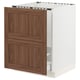 SEKTION / MAXIMERA Base cab f sink/recycling/2 fronts, white Enköping/brown walnut effect, 24x24x30 "