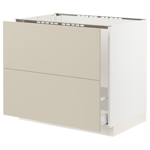 SEKTION beige kitchen cabinet with smooth, clean lines and sleek drawer front.