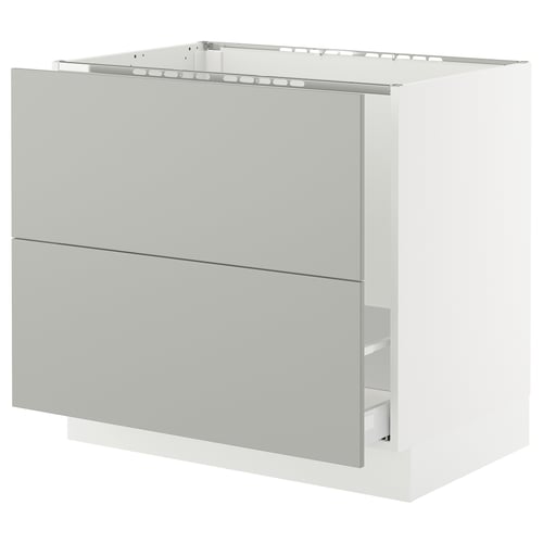SEKTION light grey cabinet, sleek & modern design, sturdy frame, smooth drawer.
