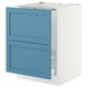 SEKTION / MAXIMERA Base cab f sink/recycling/2 fronts, white/Lerhyttan blue, 24x24x30 "