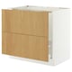 SEKTION / MAXIMERA Base cab f sink/recycling/2 fronts, white/Sinarp oak veneer, 36x24x30 "