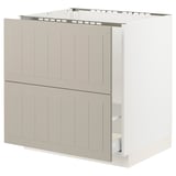 SEKTION / MAXIMERA Base cab f sink/recycling/2 fronts, white/Stensund beige, 30x24x30 "