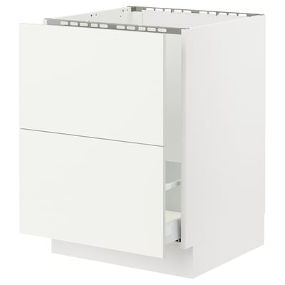 SEKTION / MAXIMERA Base cab f sink/recycling/2 fronts, white/Vallstena white, 24x24x30 "