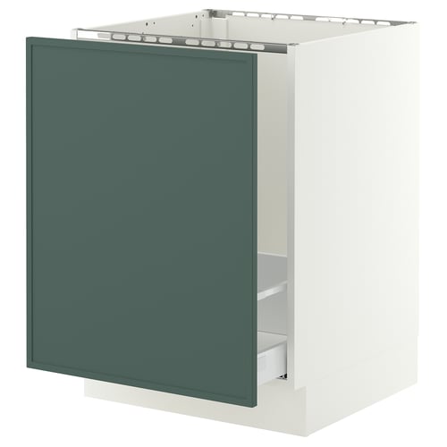 SEKTION / MAXIMERA Base cab f sink/recycling, white/Aspudden dark gray-green, 24x24x30 "