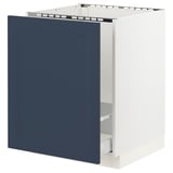 SEKTION / MAXIMERA Base cab f sink/recycling, white Axstad/matte blue, 24x24x30 "