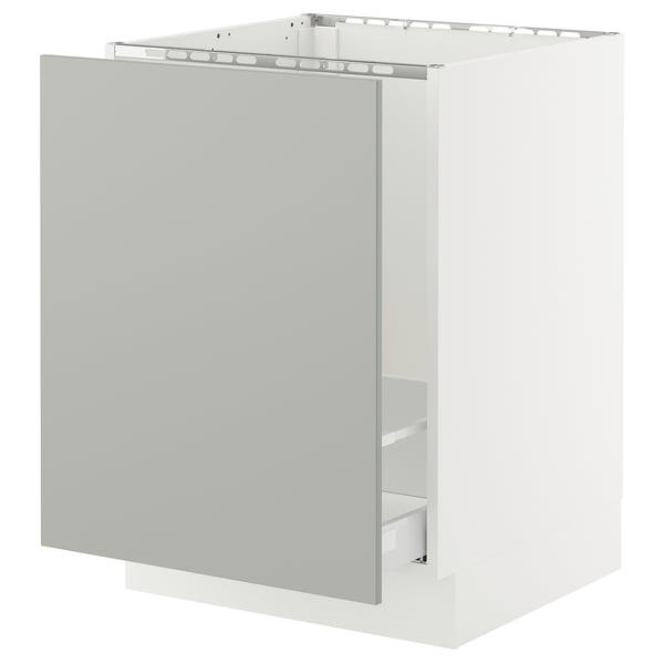 SEKTION / MAXIMERA Base cab f sink/recycling, white/Havstorp light gray, 24x24x30 "