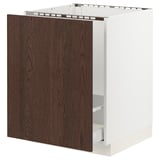 SEKTION / MAXIMERA Base cab f sink/recycling, white/Sinarp brown, 24x24x30 "