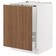 SEKTION / MAXIMERA Base cab f sink/recycling, white/Tistorp brown walnut effect, 24x24x30 "