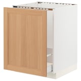 SEKTION / MAXIMERA Base cab f sink/recycling, white/Vedhamn oak, 24x24x30 "