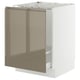 SEKTION / MAXIMERA Base cab f sink/recycling, white/Voxtorp high-gloss dark grey-brown, 24x24x30 "