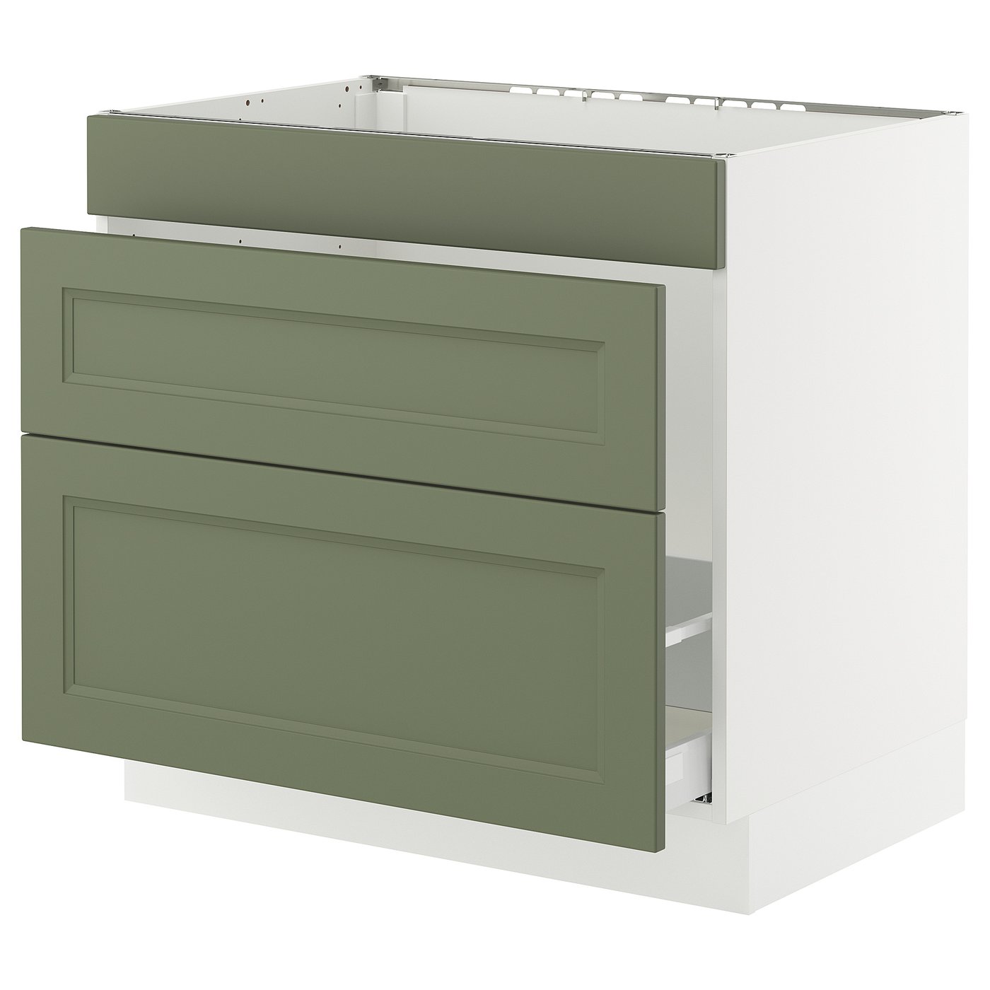 SEKTION / MAXIMERA base cab f sink/waste sort/3 fronts, white