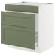 SEKTION / MAXIMERA Base cab f sink/waste sort/3 fronts, white/Axstad gray-green, 30x24x30 "
