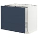 SEKTION / MAXIMERA Base cab f sink/waste sort/3 fronts, white Axstad/matte blue, 36x24x30 "