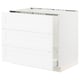 SEKTION / MAXIMERA Base cab f sink/waste sort/3 fronts, white Enköping/white wood effect, 36x24x30 "