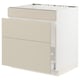 SEKTION / MAXIMERA Base cab f sink/waste sort/3 fronts, white/Havstorp beige, 30x24x30 "
