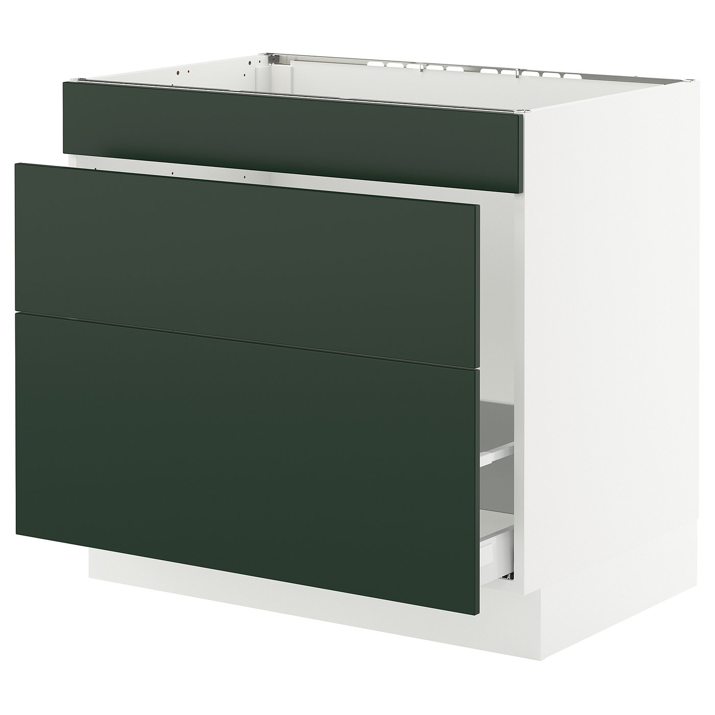 SEKTION / MAXIMERA base cab f sink/waste sort/3 fronts, white