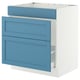 SEKTION / MAXIMERA Base cab f sink/waste sort/3 fronts, white/Lerhyttan blue, 30x24x30 "