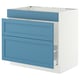 SEKTION / MAXIMERA Base cab f sink/waste sort/3 fronts, white/Lerhyttan blue, 36x24x30 "