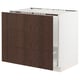 SEKTION / MAXIMERA Base cab f sink/waste sort/3 fronts, white/Sinarp brown, 36x24x30 "