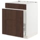 SEKTION / MAXIMERA Base cab f sink/waste sort/3 fronts, white/Sinarp brown, 24x24x30 "