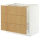 SEKTION / MAXIMERA Base cab f sink/waste sort/3 fronts, white/Sinarp oak veneer, 36x24x30 "