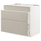 SEKTION / MAXIMERA Base cab f sink/waste sort/3 fronts, white/Stensund beige, 36x24x30 "