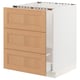 SEKTION / MAXIMERA Base cab f sink/waste sort/3 fronts, white/Vedhamn oak, 24x24x30 "