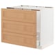 SEKTION / MAXIMERA Base cab f sink/waste sort/3 fronts, white/Vedhamn oak, 36x24x30 "