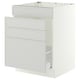 SEKTION / MAXIMERA Base cab f sink/waste sort/4 fronts, white/Aspudden light gray, 24x24x30 "