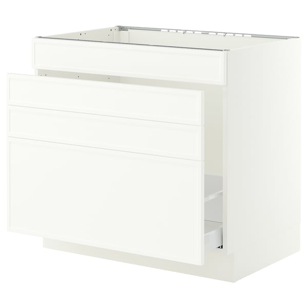 SEKTION / MAXIMERA Base cab f sink/waste sort/4 fronts, white/Aspudden matte white, 36x24x30 "