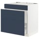 SEKTION / MAXIMERA Base cab f sink/waste sort/4 fronts, white Axstad/matte blue, 30x24x30 "