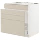 SEKTION / MAXIMERA Base cab f sink/waste sort/4 fronts, white/Havstorp beige, 30x24x30 "