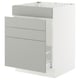 SEKTION / MAXIMERA Base cab f sink/waste sort/4 fronts, white/Havstorp light gray, 24x24x30 "