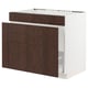 SEKTION / MAXIMERA Base cab f sink/waste sort/4 fronts, white/Sinarp brown, 36x24x30 "