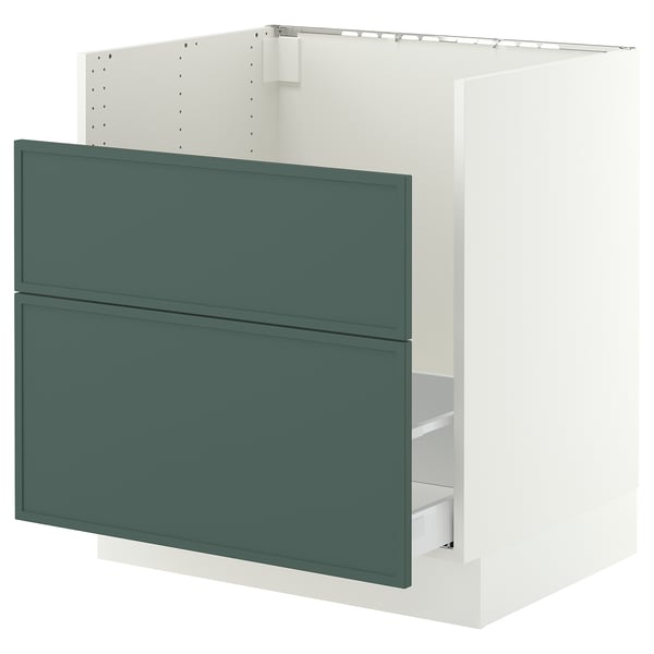 SEKTION / MAXIMERA Base cab f TALLSJÖN sink, white/Aspudden dark gray-green, 30x24x30 "